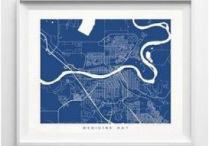 Medicine Hat Canada Map 74 Best Canada Street Map Wall Art Print by Inkist Prints Images In