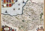 Medieval Maps Of England 400 Year Old Map Of somerset Circa 1648 Mapmania Map