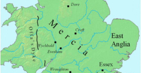 Mercia England Map Wiglaf Of Mercia Revolvy