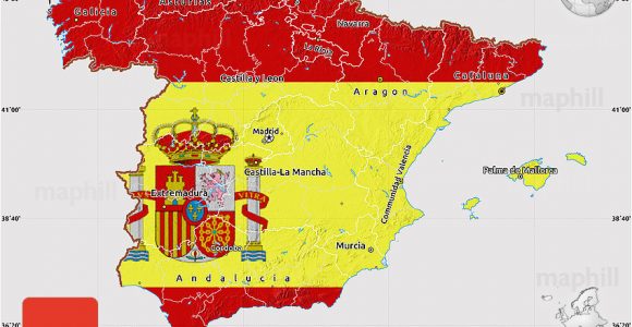 Merida Spain Map Flag Map Of Spain