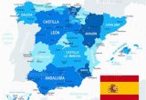 Merida Spain Map Spain Map and Flag Travel Vectors Map Vector Portrait