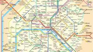 Metro Map Of Paris France In English Plan Der Pariser Metro Paris Metroplan Metronetz Map