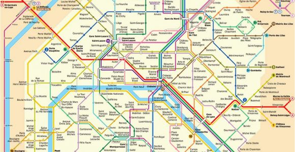 Metro Map Of Paris France In English Plan Der Pariser Metro Paris Metroplan Metronetz Map