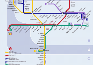 Metro Map Valencia Spain Valencia Metro Map Map Of the Underground System In