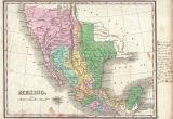 Mexico Texas Border Map File 1827 Finley Map Of Mexico Upper California and Texas