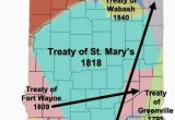 Miami Of Ohio Map Miami Treaties In Indiana Maps Indiana Native American History