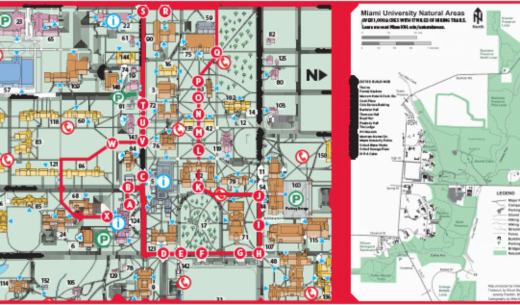 Miami Ohio Campus Map Oxford Campus Maps Miami University secretmuseum