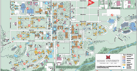 Miami University Ohio Campus Map Oxford Campus Maps Miami University