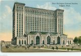 Michigan Central Station Map Tr125 New Central Station Detroit 1914 Postcard Michigan 11 Tracks