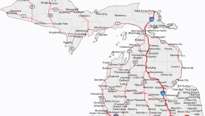 Michigan County Map with Cities and Roads Map Of Michigan Cities Michigan Road Map