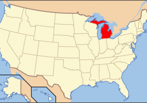 Michigan In Usa Map Index Of Michigan Related Articles Wikipedia