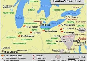 Michigan Indian Tribes Map A Map Showing A Summary Of Action During Pontiac S War French