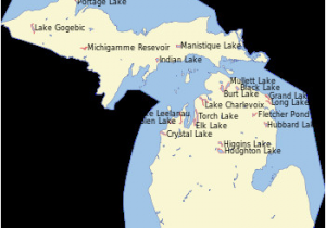 Michigan Inland Lakes Map List Of Lakes Of Michigan Revolvy