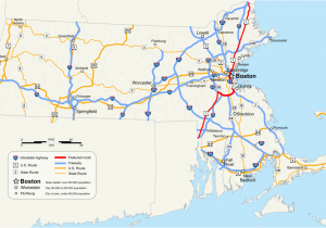 Michigan Interstate Map U S Route 1 In Massachusetts Wikipedia