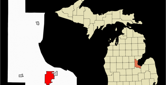 Michigan Map by City Bay City Michigan Wikipedia