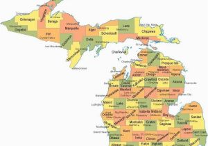 Michigan Map with Counties Michigan Counties Map Maps Pinterest Michigan County Map and