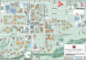 Michigan north Campus Map Oxford Campus Maps Miami University