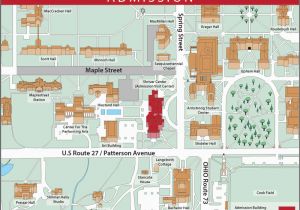 Michigan north Campus Map Oxford Campus Maps Miami University