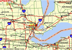 Michigan Ohio Border Map Wallpaper Map Of Michigan and Canada