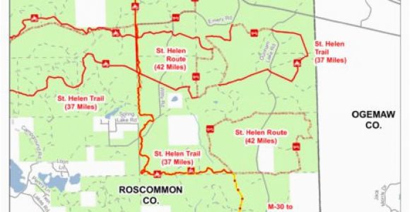 Michigan orv Trail Map St Helen orv All Cycle Conservation Club Of Michigan Avenza Maps