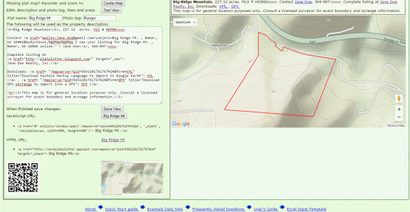 Michigan Parcel Map Example Data Plat Plotter User Blog