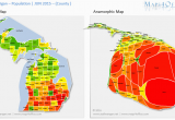 Michigan Population Density Map Us Michigan Map County Population Density Maps4office