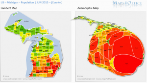 Michigan Population Density Map Us Michigan Map County Population Density Maps4office