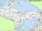 Michigan Road Map with Counties Map Of Upper Peninsula Of Michigan