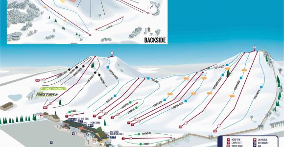 Michigan Ski Resort Map Mt Brighton Trail Map Onthesnow