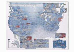 Michigan Snow Load Map Amazon Com Maps International Scratch Off Usa Map Skiing Print