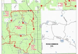 Michigan State forest Map Denton Creek Trail and Route East Mi Dnr Avenza Maps