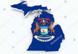 Michigan State In Usa Map United States Map with Flag Colors Unique United States Map with