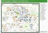 Michigan State University Football Parking Map Msu Maps Blank Map Of America
