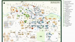 Michigan State University Parking Map Msu Maps Blank Map Of America