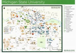 Michigan State University Parking Map Msu Maps Blank Map Of America