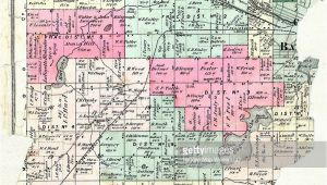 Michigan townships Map Michigan 1873 Battle Creek township Calhoun County Stock