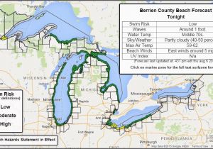 Michigan Wind Speed Map Great Lakes Beach Hazards Page