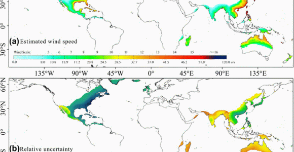 Michigan Wind Speed Map Mapping the Wind Hazard Of Global Tropical Cyclones with Parametric