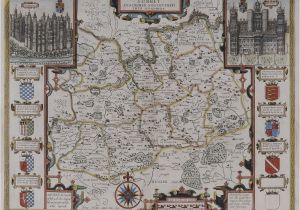 Middlesex Map England John Speed Map Of Surrey England Surrey Described and Divided