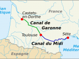 Midi Canal France Map Canal Du Midi Wikipedija