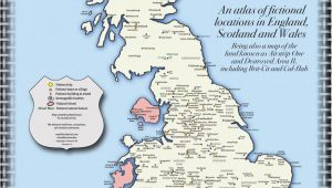 Midsomer England Map Fake Britain A Map Of Fictional Locations In England Scotland