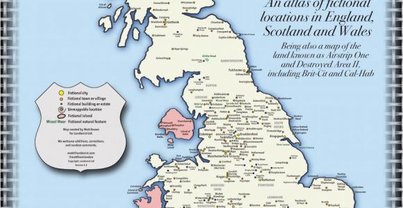 Midsomer England Map Fake Britain A Map Of Fictional Locations In England Scotland