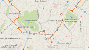 Milan Italy On Map This is A Map Of Milan S Linea 1 Tram Line which Stops Directly