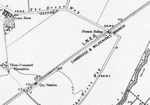 Mildenhall England Map Disused Stations Mildenhall Branch History