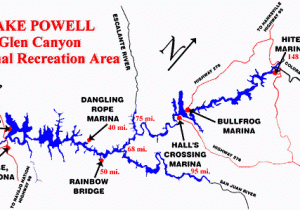 Mile Marker Map Colorado Map Of Lake Powell with Mile Markers Travel Dreams Pinterest