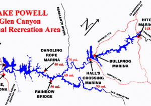 Mile Marker Map Texas Map Of Lake Powell with Mile Markers Travel Dreams Lake Powell