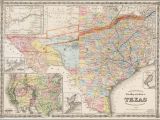 Mile Marker Map Texas Richardson S New Map Of the State Of Texas Including Part Of Mexico