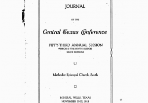 Millsap Texas Map 1918 Journal Central Texas Conference