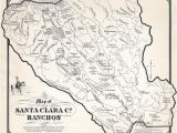 Milpitas California Map Ralph Rambo S Hand Drawn Map Of Santa Clara Valley Ranchos During