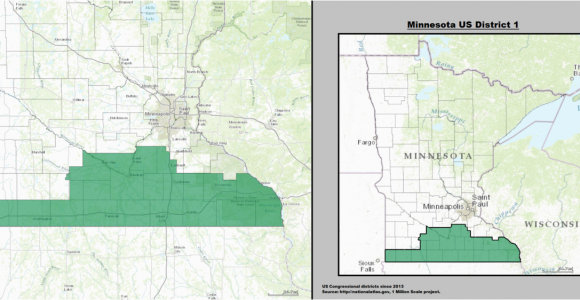 Minnesota 4th Congressional District Map Minnesota S 1st Congressional District Wikipedia